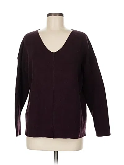Pre-owned Jjill Pullover Sweater In Burgundy