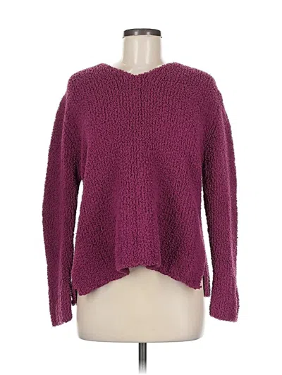 Pre-owned Jjill Pullover Sweater In Burgundy
