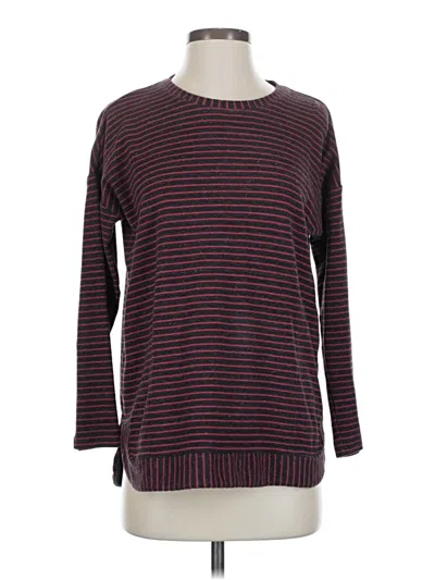 Pre-owned Jjill Pullover Sweater In Burgundy