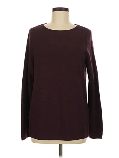 Pre-owned Jjill Pullover Sweater In Burgundy
