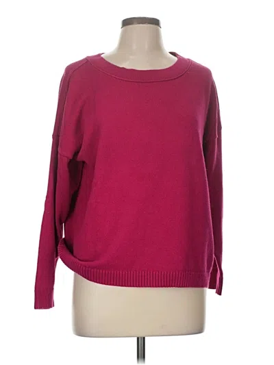 Pre-owned Jjill Pullover Sweater In Burgundy