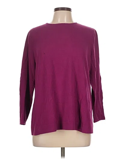 Pre-owned Jjill Pullover Sweater In Burgundy