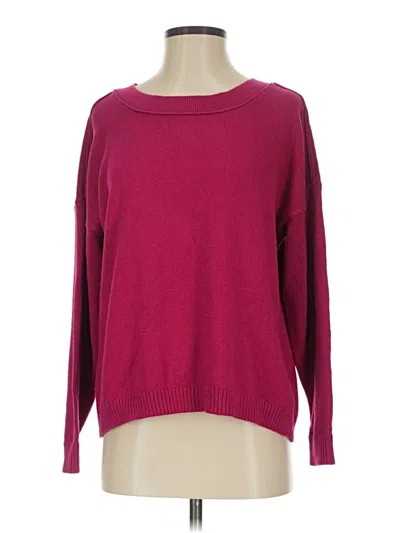 Pre-owned Jjill Pullover Sweater In Burgundy