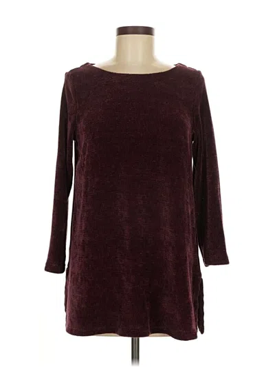 Pre-owned Jjill Pullover Sweater In Burgundy