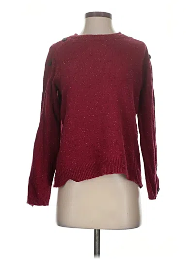 Pre-owned Jjill Pullover Sweater In Burgundy