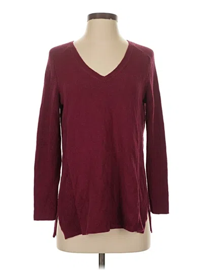 Pre-owned Jjill Pullover Sweater In Burgundy