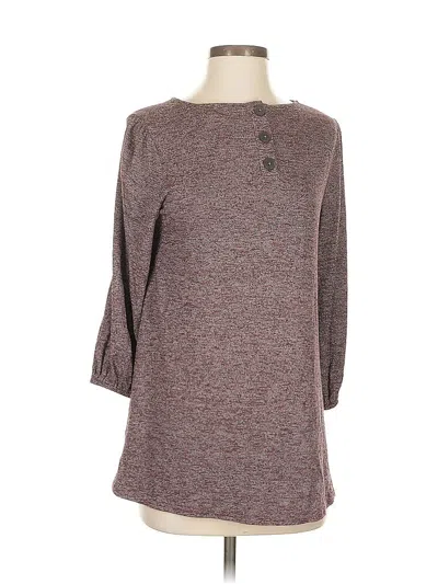 Pre-owned Jjill Pullover Sweater In Burgundy