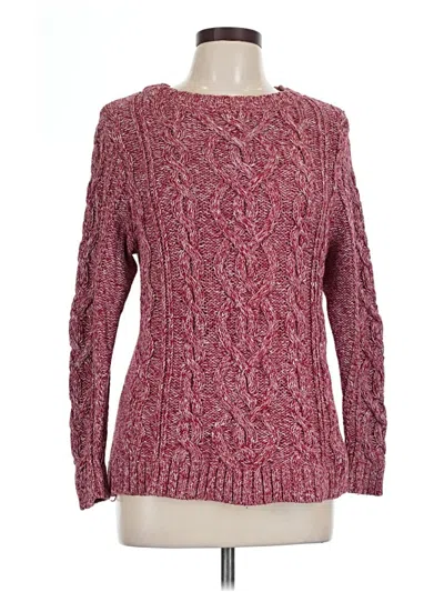 Pre-owned Jjill Pullover Sweater In Burgundy
