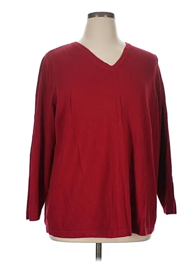 Pre-owned Jjill Pullover Sweater In Burgundy