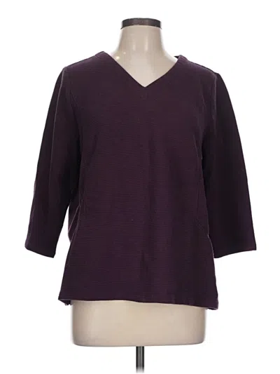 Pre-owned Jjill Pullover Sweater In Burgundy