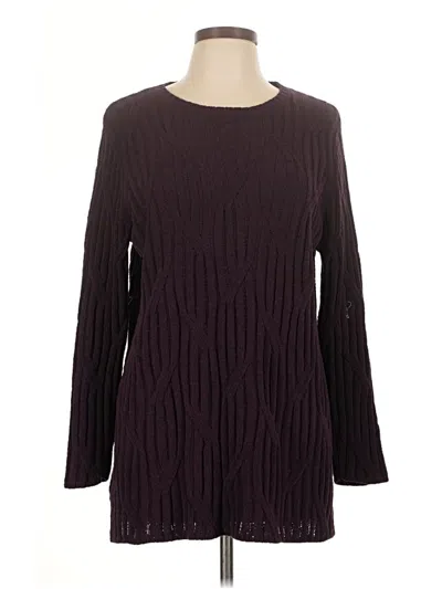 Pre-owned Jjill Pullover Sweater In Burgundy