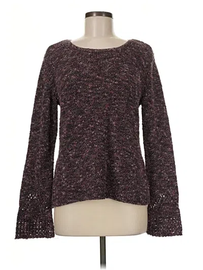 Pre-owned Jjill Pullover Sweater In Burgundy