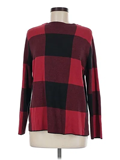 Pre-owned Jjill Pullover Sweater In Burgundy