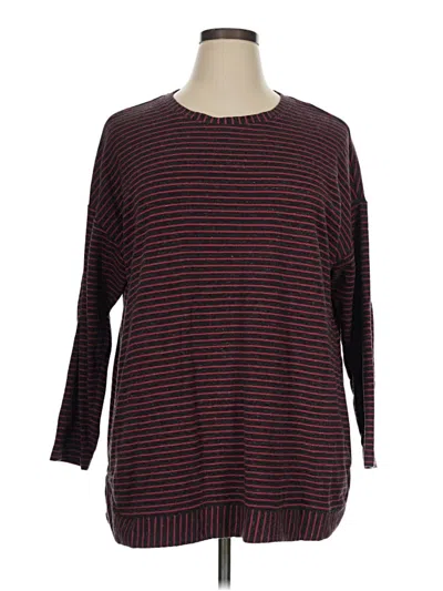 Pre-owned Jjill Pullover Sweater In Burgundy