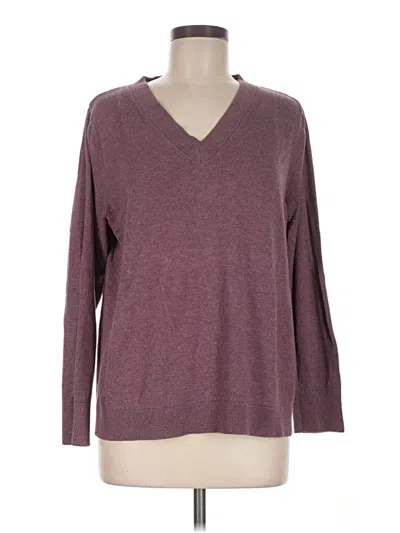 Pre-owned Jjill Pullover Sweater In Burgundy