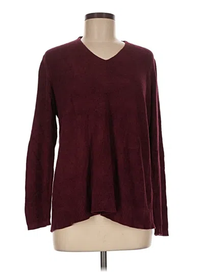 Pre-owned Jjill Pullover Sweater In Burgundy
