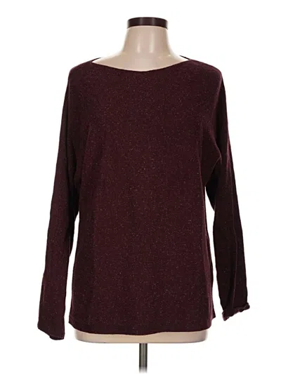 Pre-owned Jjill Pullover Sweater In Burgundy