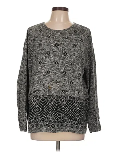 Pre-owned Jjill Pullover Sweater In Gray