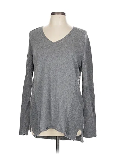 Pre-owned Jjill Pullover Sweater In Gray