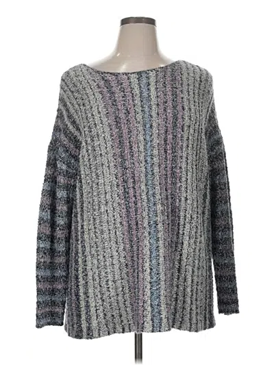 Pre-owned Jjill Pullover Sweater In Gray