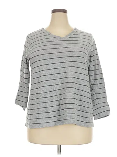 Pre-owned Jjill Pullover Sweater In Gray