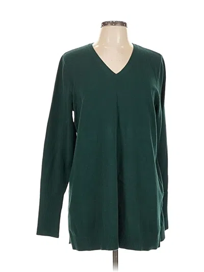 Pre-owned Jjill Pullover Sweater In Green