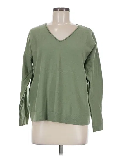 Pre-owned Jjill Pullover Sweater In Green