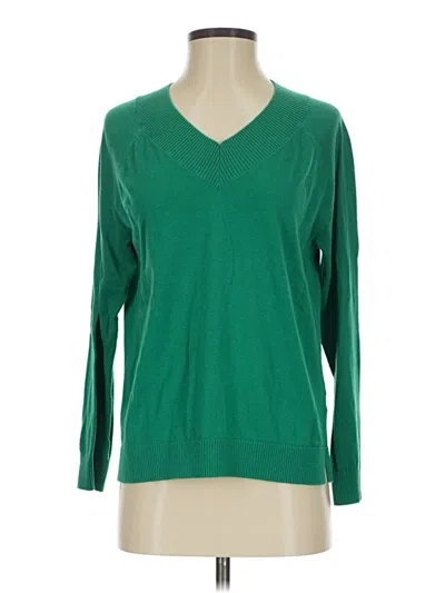 Pre-owned Jjill Pullover Sweater In Green