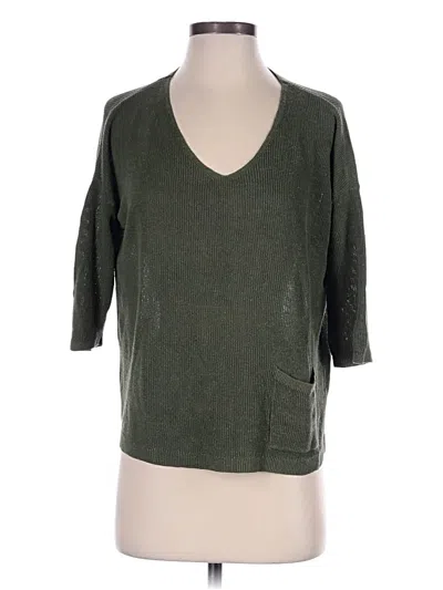 Pre-owned Jjill Pullover Sweater In Green