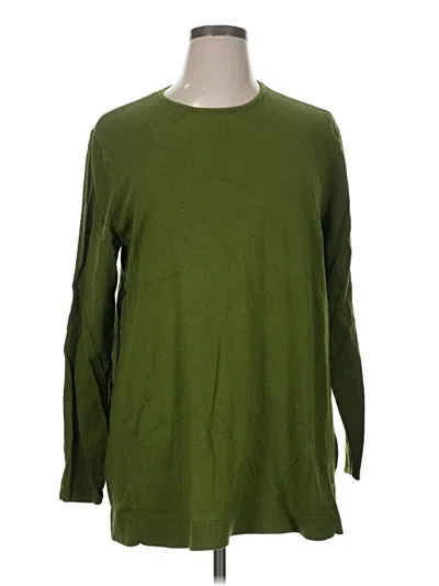 Pre-owned Jjill Pullover Sweater In Green
