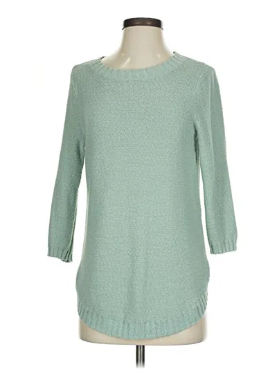 Pre-owned Jjill Pullover Sweater In Green