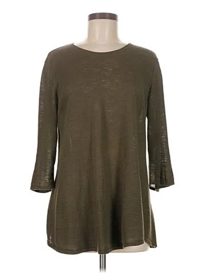 Pre-owned Jjill Pullover Sweater In Green