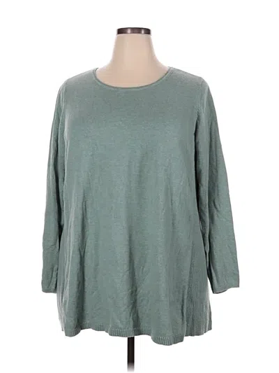 Pre-owned Jjill Pullover Sweater In Green