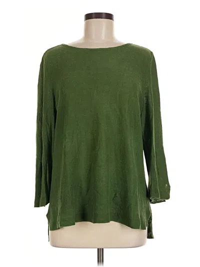 Pre-owned Jjill Pullover Sweater In Green