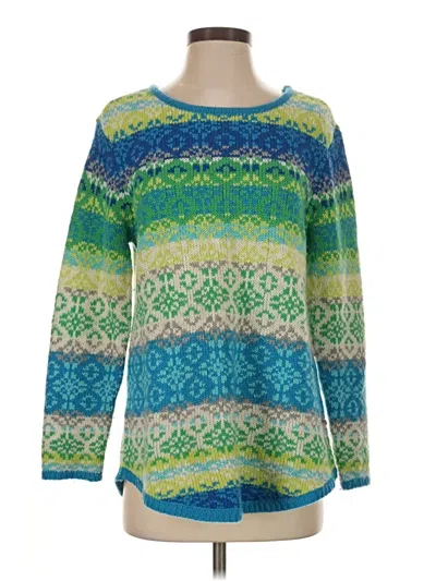 Pre-owned Jjill Pullover Sweater In Green