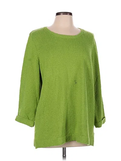 Pre-owned Jjill Pullover Sweater In Green