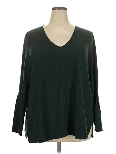 Pre-owned Jjill Pullover Sweater In Green