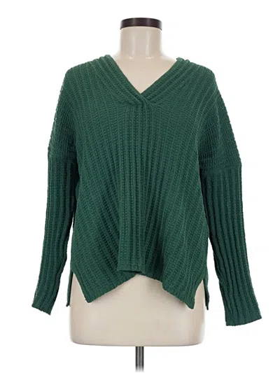Pre-owned Jjill Pullover Sweater In Green