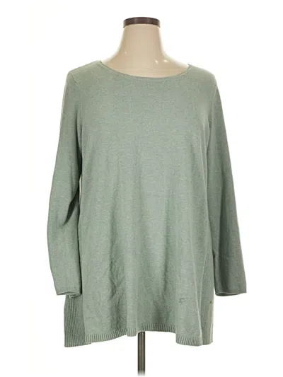 Pre-owned Jjill Pullover Sweater In Green