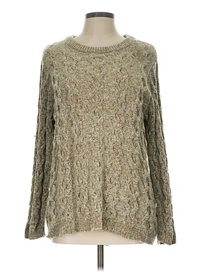 Pre-owned Jjill Pullover Sweater In Green