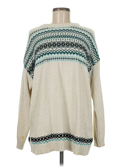 Pre-owned Jjill Pullover Sweater In Ivory