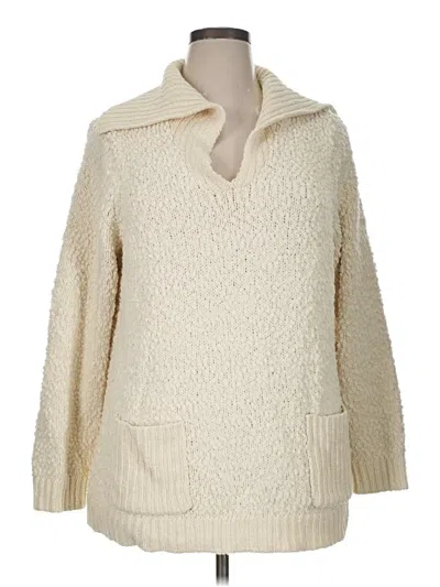 Pre-owned Jjill Pullover Sweater In Ivory