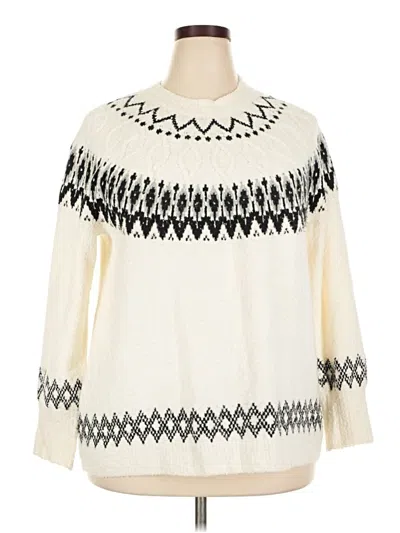 Pre-owned Jjill Pullover Sweater In Ivory