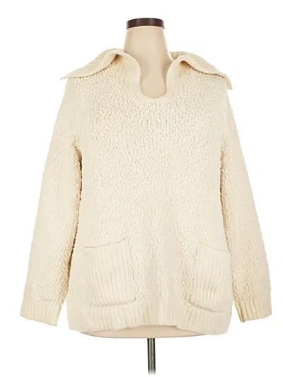 Pre-owned Jjill Pullover Sweater In Ivory