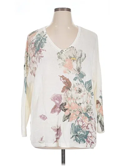 Pre-owned Jjill Pullover Sweater In Ivory