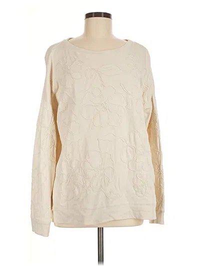 Pre-owned Jjill Pullover Sweater In Ivory