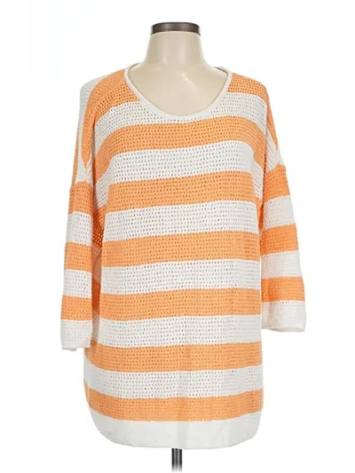 Pre-owned Jjill Pullover Sweater In Orange