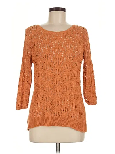 Pre-owned Jjill Pullover Sweater In Orange