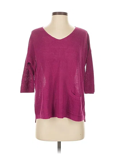 Pre-owned Jjill Pullover Sweater In Purple