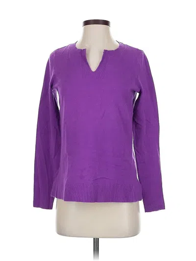 Pre-owned Jjill Pullover Sweater In Purple